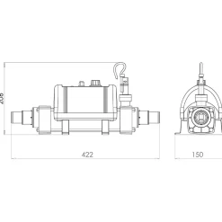 Elecro rechauffeur électrique hors sol 3kw mono - v-n-3-eu