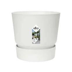 ELHO - Pot de Fleurs Greenville Rond 14 Blanc - Ø14xH.13,4cm