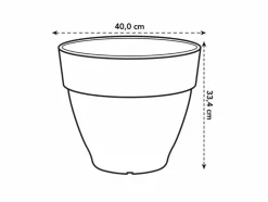ELHO - Pot de fleurs rond vibia - plastique réservoir - ø 47 - blanc