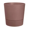 ELHO - Pot Greensense Aqua Care rond avec réserve d'eau brun argile D.30cm