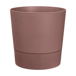 ELHO - Pot Greensense Aqua Care rond avec réserve d'eau brun argile D.30cm
