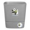ELHO - Pot Greensense Aqua Care ciment carré, avec réservoir d'eau - L.38cm