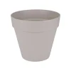 ELHO - Pot Loft à réserve d'eau rond en plastique gris chaud - D.39 cm