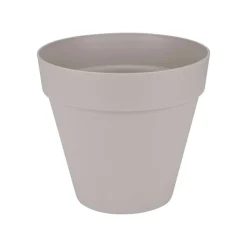 ELHO - Pot Loft à réserve d'eau rond en plastique gris chaud - D.39 cm