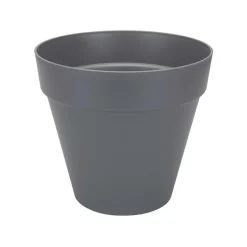 ELHO - Pot Loft Urban rond en plastique anthracite - D.20 cm