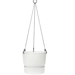 ELHO - Pot suspension Greenville rond en plastique blanc - D.23,9 cm