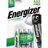 ENERGIZER - Pack de 4 piles rechargeables AAA/HR03 Energizer Extreme