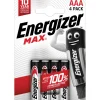 ENERGIZER - Piles alcalines Energizer Max AAA/LR03, pack de 4