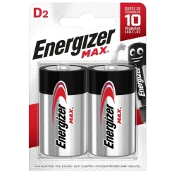 ENERGIZER - Piles Alcalines Energizer Max D/LR20, pack de 2