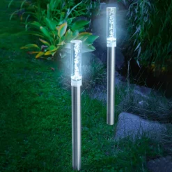 ESOTEC - Esotec intemporel bâtons lumineux solaires twin, set de 2 bulles d'air, résistant aux intempéries 102064