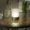 ESOTEC - Esotec lampe de table solaire décorative rattan style en verre résistant aux intempéries 102075