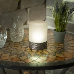 ESOTEC - Esotec lampe de table solaire décorative rattan style en verre résistant aux intempéries 102075