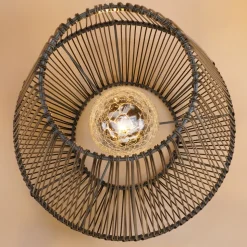 ESOTEC - Esotec lampe solaire photophores ilona lot de 2 poly-rattan boîte métallique 102209