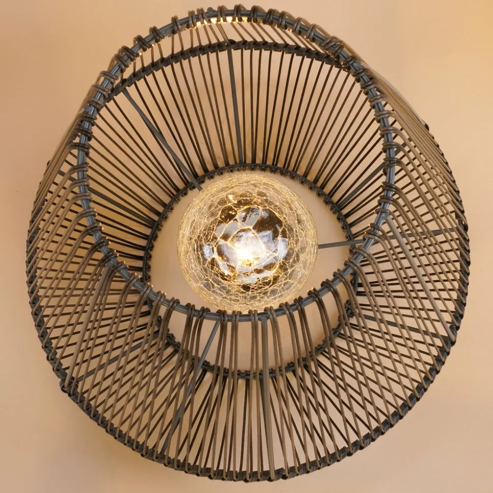 ESOTEC - Esotec lampe solaire photophores ilona lot de 2 poly-rattan boîte métallique 102209
