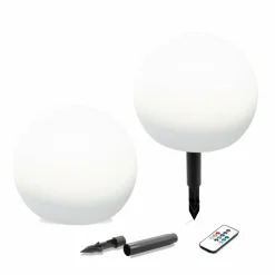 ESOTEC - Esotec set de boules solaires d'ambiance avec télécommande ⌀20cm résistant aux intempéries 102911