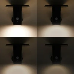 ESOTEC - Esotec solar applique murale pour l'extérieur bologna pir batterie metal 3 modes d'éclairage 102750