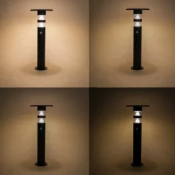 ESOTEC - Esotec solar extérieur pir lampe sur pied casoli 55 cm noir ip44 résistant aux intempéries 102747