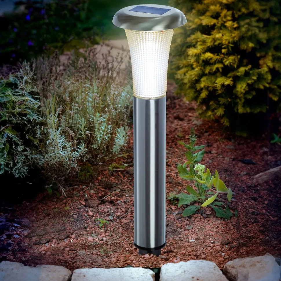 ESOTEC - Esotec solar lampe sur pied vesuv duo color h=38cm acier inoxydable metal outdoor 102067