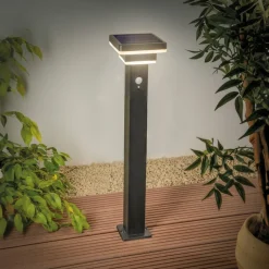 ESOTEC - Esotec solar lampe sur pied lucca 86 cm avec capteur pir noir ip44 outdoor 102763
