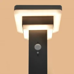 ESOTEC - Esotec solar lampe sur pied lucca 86 cm avec capteur pir noir ip44 outdoor 102763