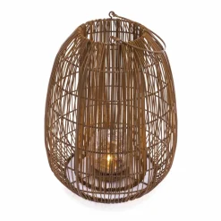 ESOTEC - Esotec solar lampe en rotin isabella 40 craquelé verre brisé boule style boho 102282
