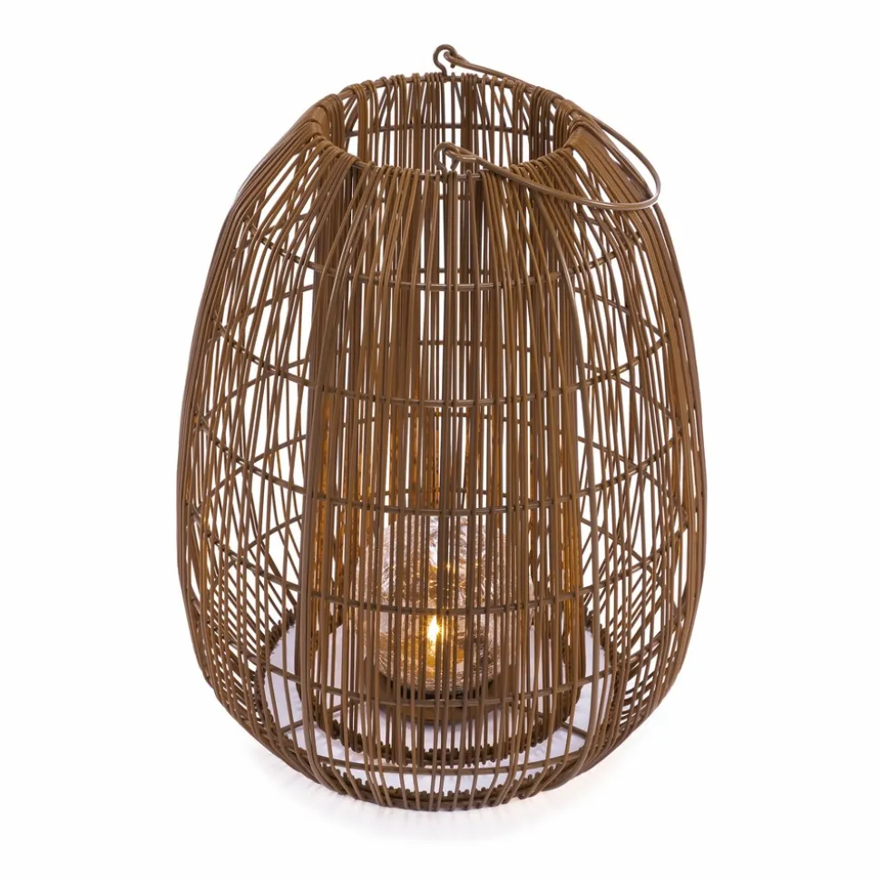 ESOTEC - Esotec solar lampe en rotin isabella 40 craquelé verre brisé boule style boho 102282