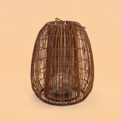 ESOTEC - Esotec solar lampe en rotin isabella 40 craquelé verre brisé boule style boho 102282