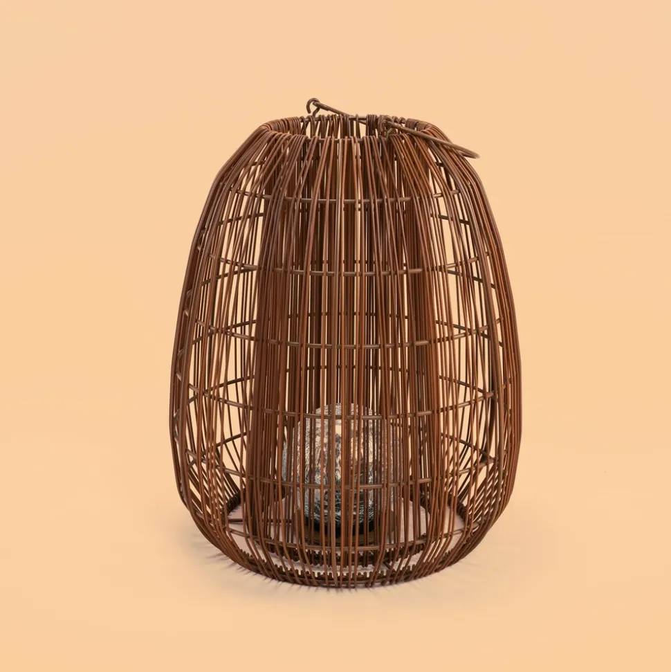 ESOTEC - Esotec solar lampe en rotin isabella 40 craquelé verre brisé boule style boho 102282
