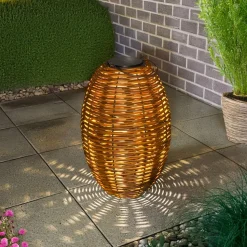 ESOTEC - Esotec solar lampe en rotin victoria 60, usb, fonction cct, poly rotin, 102279