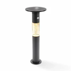 ESOTEC - Esotec solar lampe sur socle à détecteur biella 60cm noire ip44 résistante aux intempéries 102756