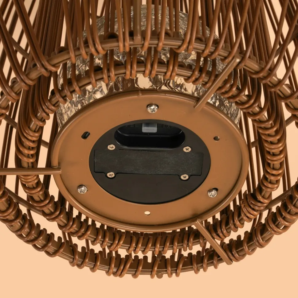 ESOTEC - Esotec solar lampe en rotin isabella 28 crackle verre brisé boule style boho 102281