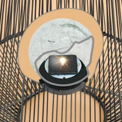 ESOTEC - Esotec solar photophore ilona 50cm boîte en métal poly-rattane résistant aux intempéries 102208