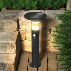 ESOTEC - Esotec solar pir lampadaire amelia 53 cm lampe solaire metal noir 102746