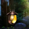 ESOTEC - Lanterne solaire mondello suspendue sur pied métal