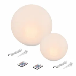 ESOTEC - Sphères solaires esotec siena, set de 2 ⌀=20 et 30 cm sphère de jardin led outdoor 102894