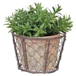 ESSCHERT DESIGN - Cache pot métal et pot en terre cuite