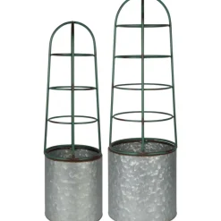 ESSCHERT DESIGN - Jardinière avec treilli en fer (lot de 2)
