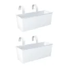 ESSCHERT DESIGN - Jardinière balcon en zinc à suspendre (lot de 2)