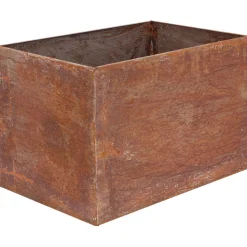 ESSCHERT'S GARDEN - Jardinière en acier corten rouille 58 x 38 x 38 cm