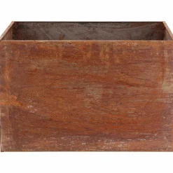 ESSCHERT'S GARDEN - Jardinière en acier corten rouille 58 x 38 x 38 cm