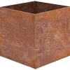 ESSCHERT'S GARDEN - Jardinière en acier corten rouille 38 x 38 x 38 cm