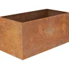 ESSCHERT'S GARDEN - Jardinière en acier corten rouille 78 x 38 x 38 cm