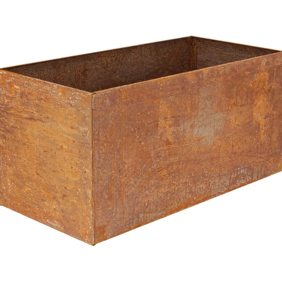 ESSCHERT'S GARDEN - Jardinière en acier corten rouille 78 x 38 x 38 cm