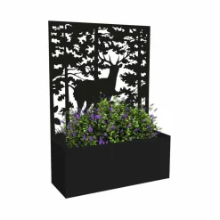 ESSCHERT'S GARDEN - Jardinière en fer avec treillis motif cerf
