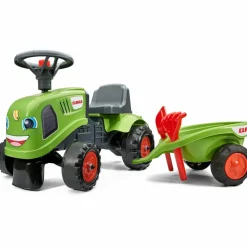 FALK - Porteur tracteur enfant avec remorque pelle et rateau claas