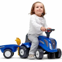 FALK - Porteur tracteur new holland avec remorque pelle et rateau