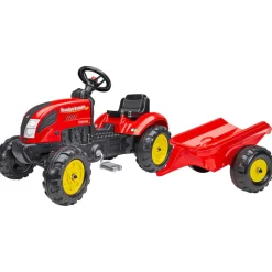 FALK - Tracteur à pédales à enfourcher country farmer rouge