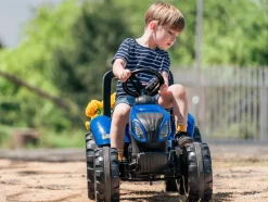 FALK - Tracteur enfant new holland avec remorque 3 à 7 ans