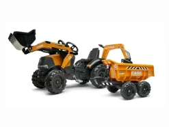 FALK - Tractopelle à pédales case ih construction avec excavatrice et selle pivotante 3
