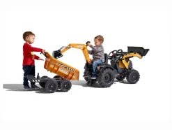 FALK - Tractopelle à pédales case ih construction avec excavatrice et selle pivotante 3